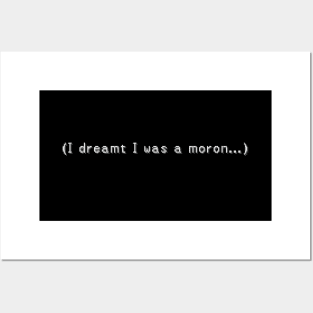 I Dreamt I Was A Moron Posters and Art